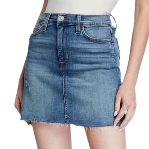 Hudson Vivid Denim Women’s Mini Skirt Raw Hem 31